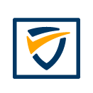 Icon of the Firefighters Mutual Bank Security Promise logo: a shield with an orange tick across the top.