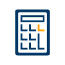 An icon of a calculator representing the tools we offer to help you make decisions.