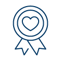 An icon of a medal representing the award-winning quality of service we provide.