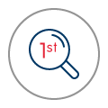 Icon of a magnifying glass with 