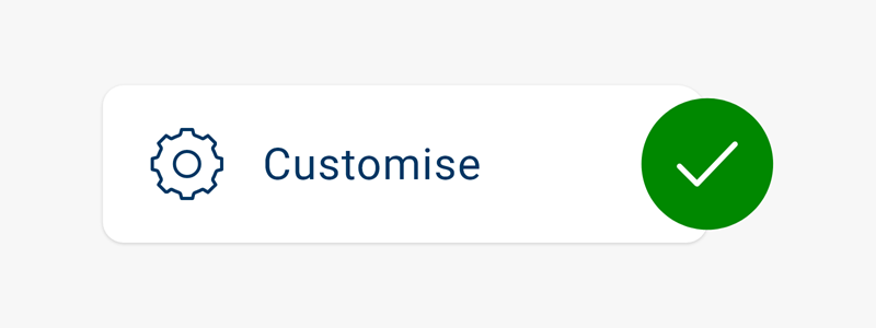 An image showing that you can customise display options in the app.